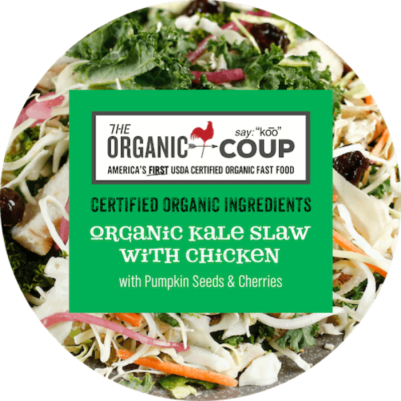 Organic Kale Slaw & Crispy Chicken Salad