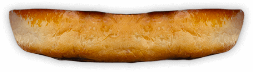 Bottom bun of a decontstructed chicken sandwich